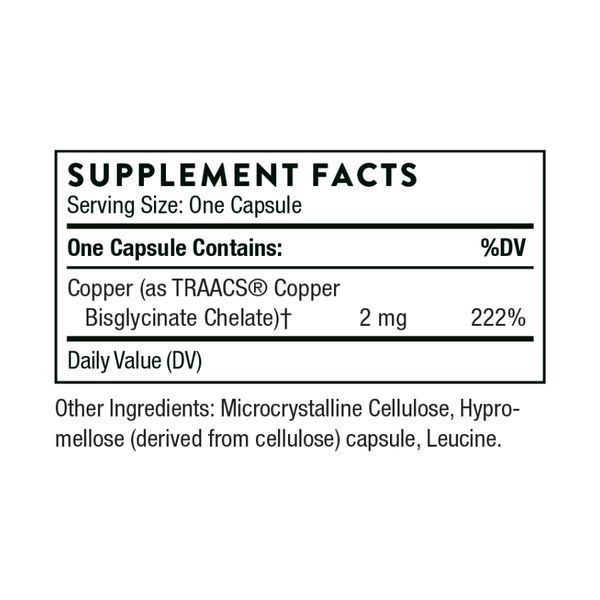 Copper Bisglycinate - 60 caps 2023-10-3067 фото