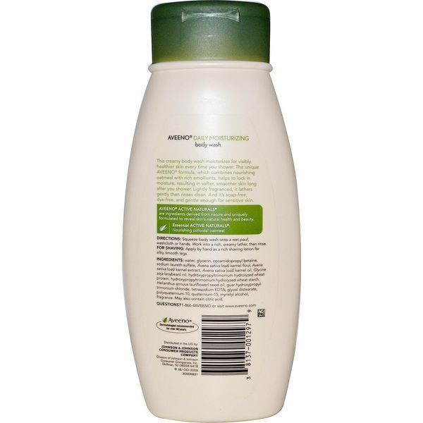 Aveeno, Active Naturals, Зволожуючий гель для душу для щоденного застосування, 18 рідких унцій (532 мл) AVO-01297 фото