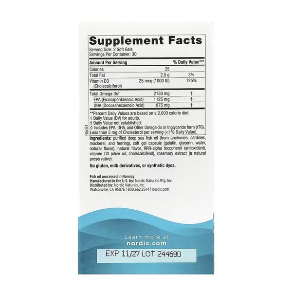 Ultimate Omega 2X D3 - 60 softgels 2023-10-5983 фото