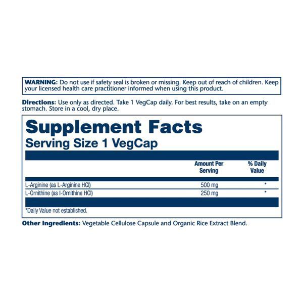 L-Arginine L-Ornithine 750mg - 50 vcaps 2022-10-1790 фото