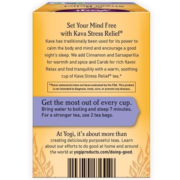 Yogi Tea, Kava Stress Relief, без кофеїну, 16 чайних пакетиків YGT-45030 фото