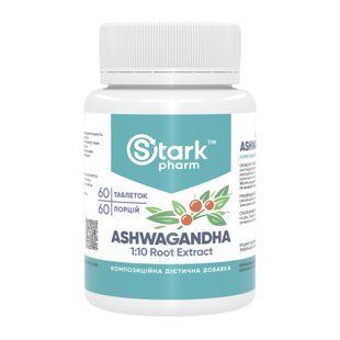 Ashwagandha 1:10 Root Extract 500mg - 60 tabs 2023-10-4663 фото