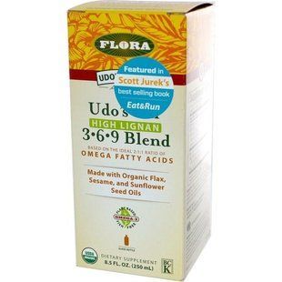 Flora, Udos Choice, Масло Udos, суміш Омега 369, з високим вмістом лигнана, 8,5 рідких унцій (250 мл) FLO-67994 фото