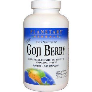 Planetary Herbals, Ягоди годжі, 700 мг, 180 капсул PTF-10619 фото