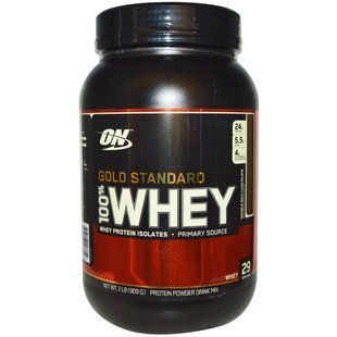 Optimum Nutrition, 100% молочная сыворотка, со вкусом шоколада, 2 фунта (909 г) OPN-02861 фото