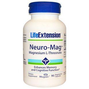 Life Extension, Neuro-Mag, магний L-треонат, 90 вегетарианских капсул LEX-16039 фото