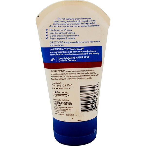 Aveeno, Active Naturals, Skin Relief, крем для рук, без отдушек, 3.5 унции (100 г) AVO-03657 фото