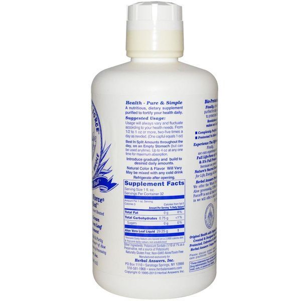 Herbal Answers, Inc, Чиста сила алое, рідке алое віра, 32 рідких унції (946 мл) HAS-10264 фото
