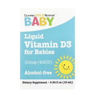 Liquid Vitamin D3 for Babies 10 mcg (400IU) - 10 ml 2022-09-9905 фото