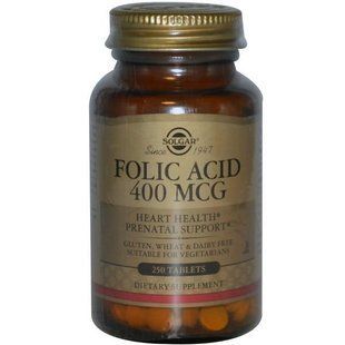 Bитамин Б9 - Фолиевая кислота (Vitamin B9 - Folate)Solgar 400 мкг, 250 таблеток SOL-01081 фото