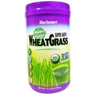 Bluebonnet Nutrition, Супер Земля, органический порошок ростков пшеницы, 11,2 унции (320 г) BLB-01274 фото
