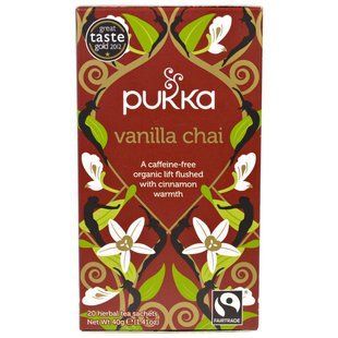 Pukka Herbs, Ванильный чай, без кофеина, 20 пакетиков, 1,41 унции (40 г) PKH-00072 фото
