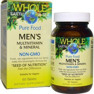 Natural Factors, Пищевая добавка Непочатое море и земля, мультивитаминный и минеральный комплекс для мужщин, 60 таблеток NFS-35504 фото