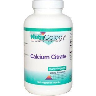 Nutricology, Цитрат кальция, 180 растительных капсул ARG-50230 фото