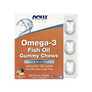 Omega-3 Fish Oil - 36 Gummy Chews (Повреждена упаковка) 2024-11-0014 фото