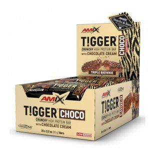 Tigger Zero Choco Protein Bar - 20x60g Triple Brownie 2022-10-0259 фото