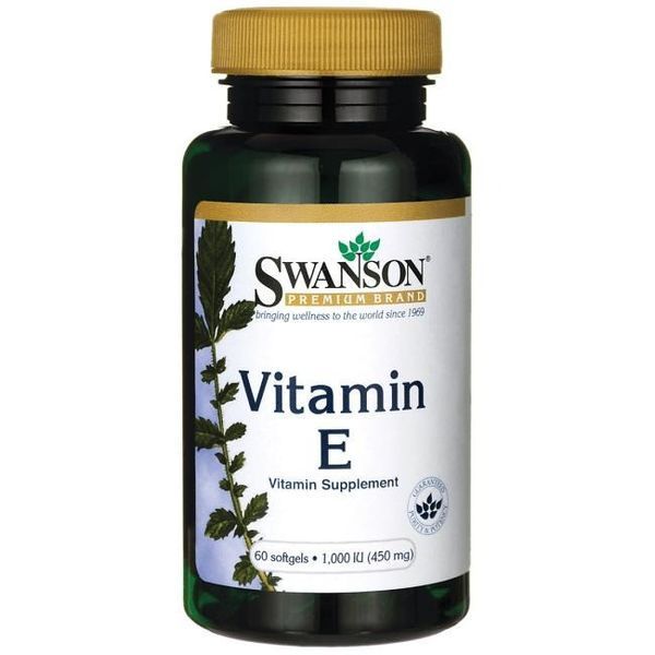 Вітамін Е (Vitamin E) токофероли Tocopherols 1000IU Swanson Premium 60 капс. SW1439 фото
