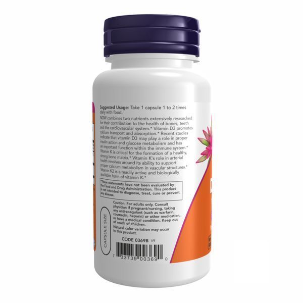 VIT D-3 & K2 1000 IU - 120 vcaps 100-52-9428809-20 фото
