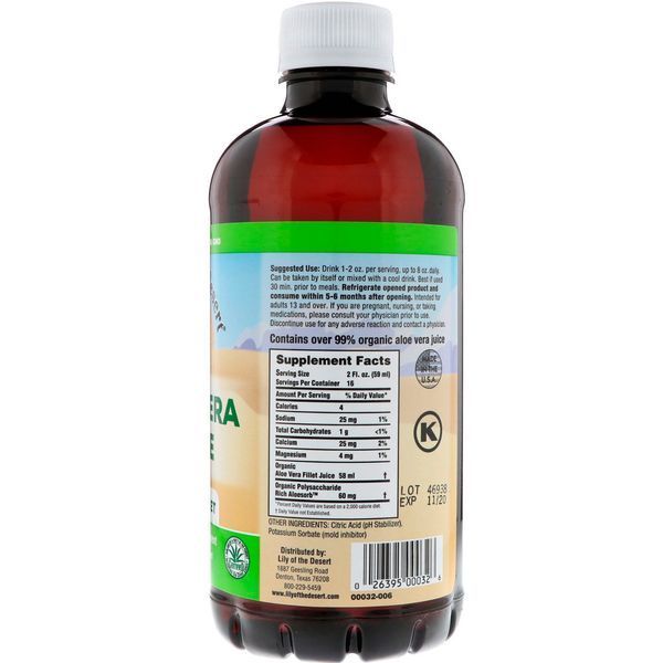 Lily of the Desert, Сок алоэ вера, из внутренней части листа, 32 жидких унций (946 мл) LTD-00032 фото