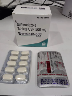 Менбендазол 500 мг- 10 таб. оригінал Індія. Mebendazole 500 mg MSV-005 фото