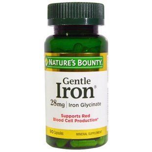 Natures Bounty, Железо мягкого действия, 28 мг, 90 капсул NRT-01603 фото
