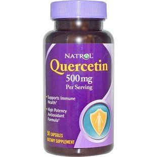 Natrol, Кверцетин (Quercetin), 500 мг, 50 капсул NTL-00908 фото