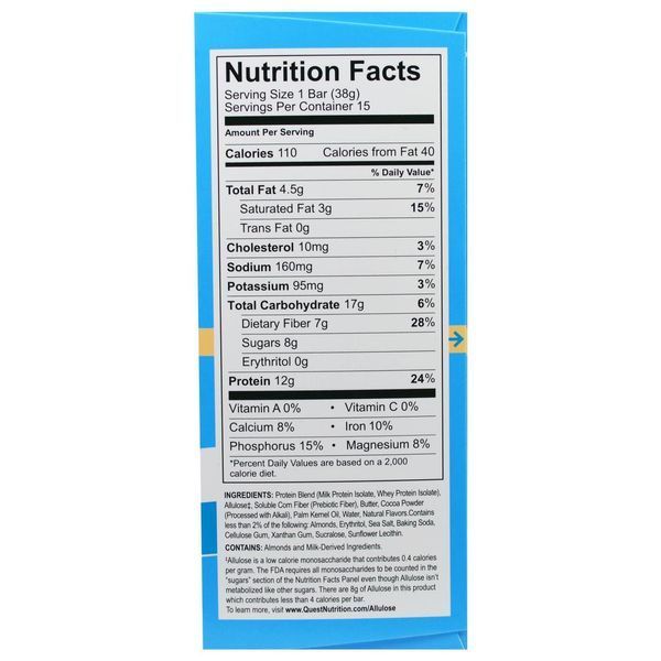 Quest Nutrition, Батончики с Протеиновыми Зернами, С Ароматом Шоколада, 15 батончиков, 1,34 унции (38 г) каждый QST-00492 фото