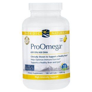 Nordic Naturals Professional, ПроОмега, пищевая добавка с омега-3 с лимонным вкусом, 1000 мг, 180 мягких желатиновых капсул с жидкостью NOR-14120 фото