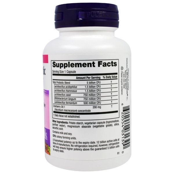 Webber Naturals, Пробиотик для женщин с экстрактом клюквы, 5 миллиардов активных бактерий, 45 капсул WBR-03139 фото