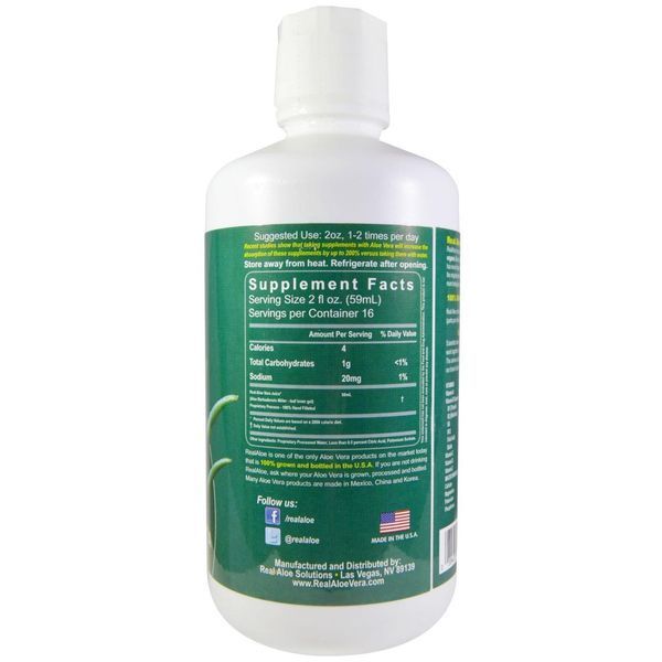 Real Aloe Inc., Сік алое віра, 32 рідкі унції (960 мл) RAL-21032 фото