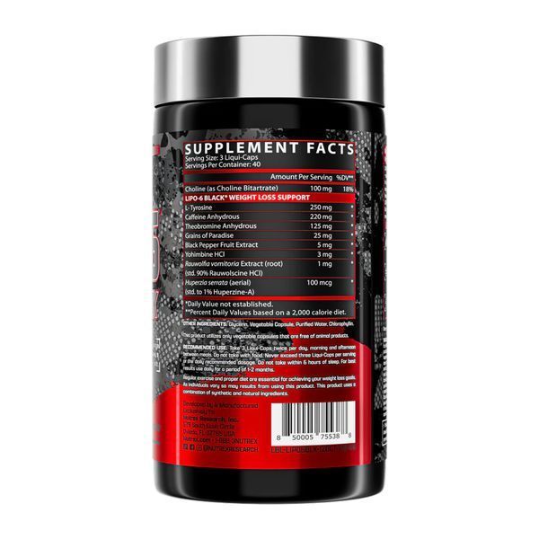 Lipo-6 Black Maximum Potency - 120 caps 2022-10-2408 фото