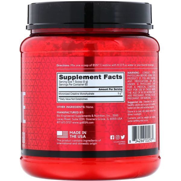 BSN, Creatine DNA, без вкуса, 309 г (10,9 унций) BSN-00293 фото