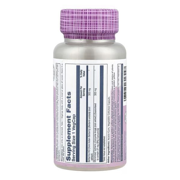 Berberine & Curcumin 600mg - 60 vcaps 2023-10-7734 фото