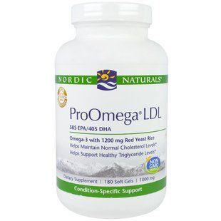Nordic Naturals Professional, ProOmega LDL, 1000 mg , 180 Softgels NOR-14160 фото