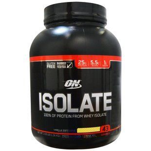 Optimum Nutrition, Изолят протеина, коктейль, ванильное мягкое мороженое, 3,03 фунта (1,38 кг) OPN-05448 фото