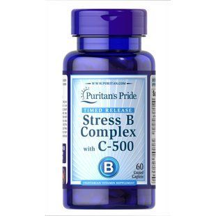 Stress Vitamin B-Complex with Vitamin C-500 Timed Release - 60 caps 100-27-6985823-20 фото