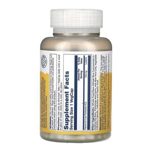 Vitamin B-6 100mg - 120 vcaps 2023-10-6771 фото