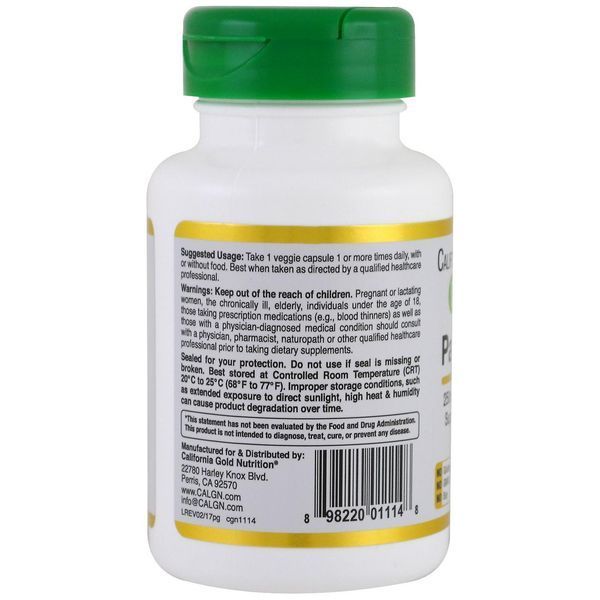 California Gold Nutrition, EuroHerbs Азиатский Женьшень XT 250 mg, VC MB, 60 карат CGN-01114 фото