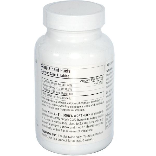Source Naturals, Звіробій 450, 450 мг, 180 таблеток SNS-01177 фото