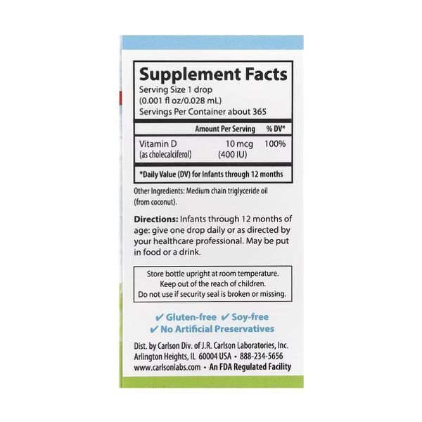Super Daily D3 for Baby 400IU - 365 Veg drops 10.3 ml 2023-10-4554 фото