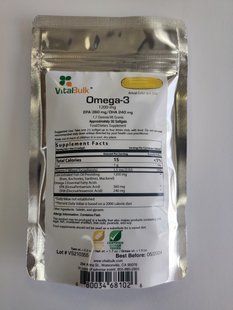 VitalBulk Омега 3 1200 мг 30cups VB68102 фото