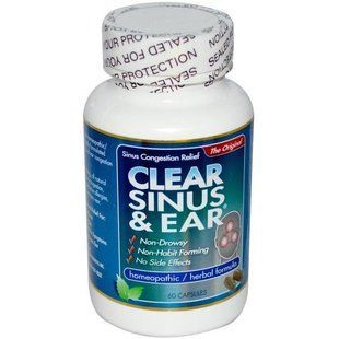 Clear Products, Средство для устранения заложенности пазух носа и ушей, 60 капсул CLP-04957 фото