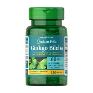 Ginkgo Biloba Standardized Extract 60 mg - 120 softgels 2023-10-6439 фото