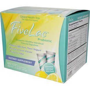 Global Health Trax, FiveLac пробиотик со вкусом лимона, 60 пакетов по 1,5 г каждый GHT-00770 фото