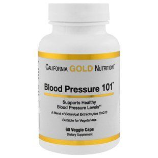 California Gold Nutrition, Targeted Support, Blood Pressure 101, 60 растительных капсул CGN-01036 фото
