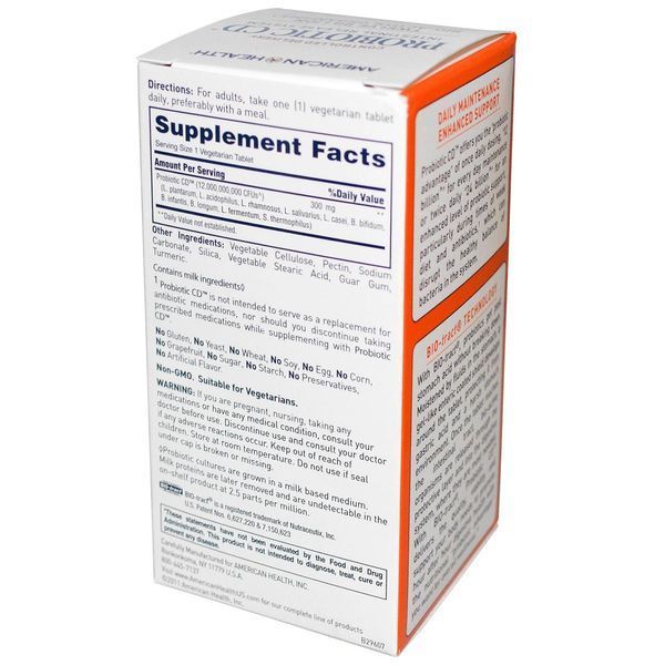 American Health, Пробиотик CD с системой кишечного выпуска, 60 таблеток AMH-29607 фото