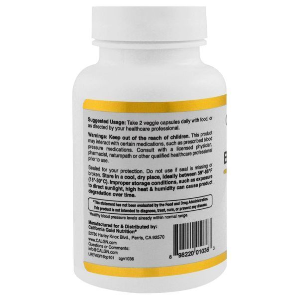 California Gold Nutrition, Targeted Support, Blood Pressure 101, 60 растительных капсул CGN-01036 фото
