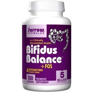 Jarrow Formulas, Bifidus Balance +FOS, 100 растительных капсул (Ice) JRW-03010 фото