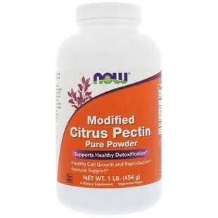 Now Foods, Модифицированный цитрусовый пектин, 100% чистый порошок, 1 фунтов (454 г) NOW-03076 фото