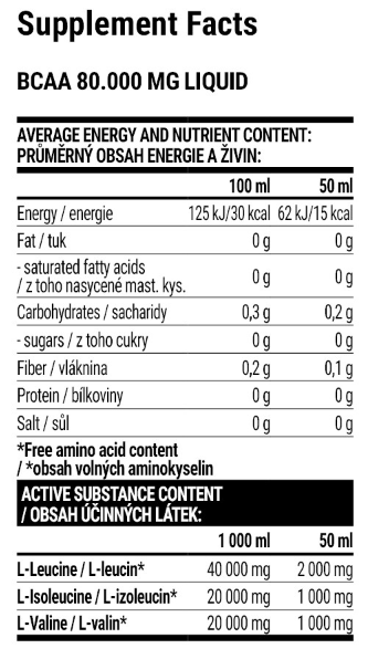 BCAA 80.000 Liquid - 1000ml Cherry 100-59-5595857-20 фото